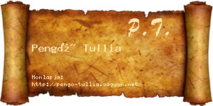 Pengő Tullia névjegykártya